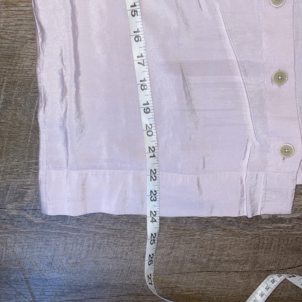 J. Jill Light Purple Square Neckline 3/4 Sleeve Button Front Blouse Size MP - Picture 14 of 14
